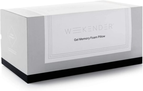 WEEKENDER Gel Memory Foam Pillow - Standard Size - 1-Pack - Medium Plush Feel - Neck & Shoulder Support - For Back, Side, & Stomach Sleepers - Home, Hotel, & Hospital Essentials - Image 6