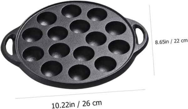 1 Set Snail Wok Kitchen Cookware Baking Trays for Oven Griddle Pan Kitchen Frying Pan Escargot Baking Dish Mushroom Pan Escargot Plate 12 Holes Kitchen Pan Black Iron - Image 2