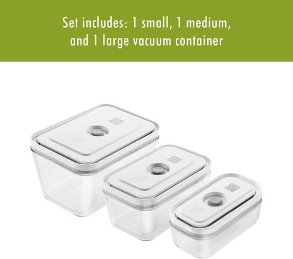 ZWILLING Fresh & Save 3-pc Glass Food Storage, Meal Prep Container, Assorted Sizes - Image 13