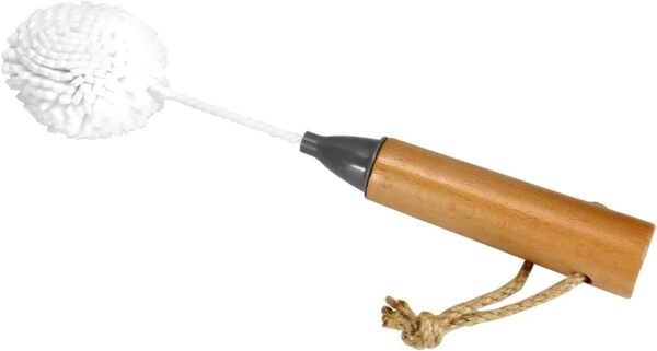 QWORK Whiskey Tasting Glass Brush - 3-Pack Natural Beech Wood Grips Foam Brush Cleaning Brushes - Image 2