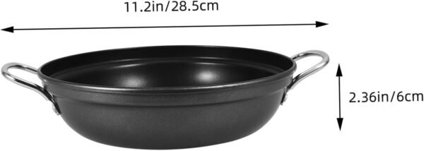Large Capacity Shallow Soup Hot Pot Hotpot Pot Deep Frying Pan Dish Drying Rack Shallow Cookware The Wok Griddle Pans Big Pots for Cooking Korean Ramen Pot Metal Wok Home Wok Iron Cabilock - Image 2