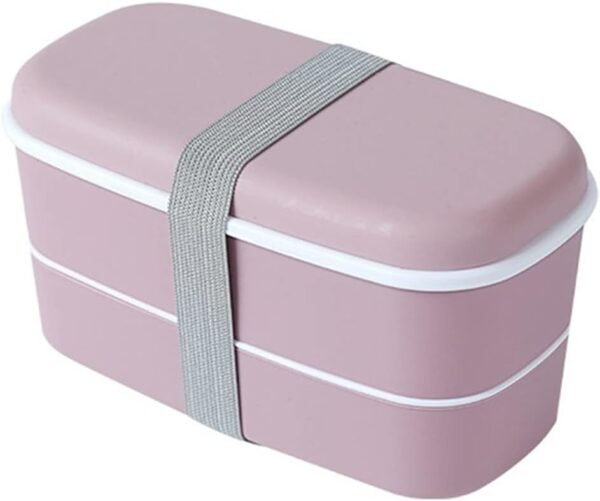 Bento Refrigerator Food Fresh Keeping Double Layered Children Lunch Portable Bento Food Storage Reusable Baggies (One Size)