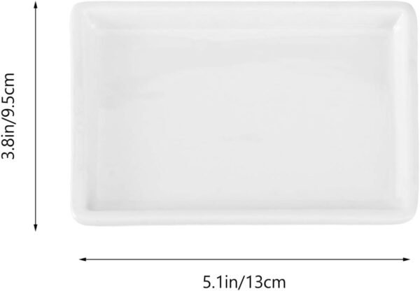 Cabilock Pallet Practical Soap Holder Soap Holder Soap Tray Soap Dish Soap Rack Tray Soap Storage Rack Soap Rack Holder Soap Box Ceramics Stainless Steel Tray Desktop Tissue Tray - Image 3