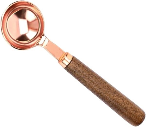 3pcs Stainless Steel Measuring Spoon Coffee Mugs Gold Coffee Spoon Cold Brew Coffee Tamper Self Stirring Mug with Lid Reusable Coffee Filters Pan Coffee Milk Jug Thermometer Walnut - Image 3