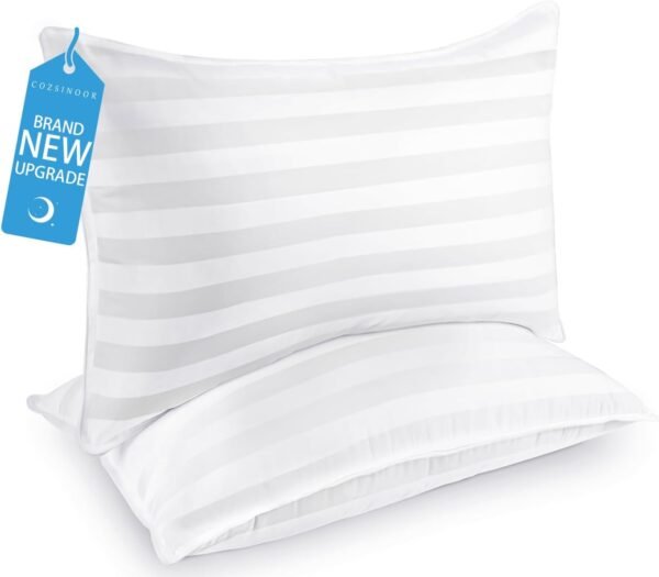 COZSINOOR Queen Size Bed Pillows for Sleeping: Hotel Quality, Set of 2 - Down Alternative Microfiber Filled for Back, Stomach, Side Sleepers, Breathable, and Skin-Friendly - Image 4