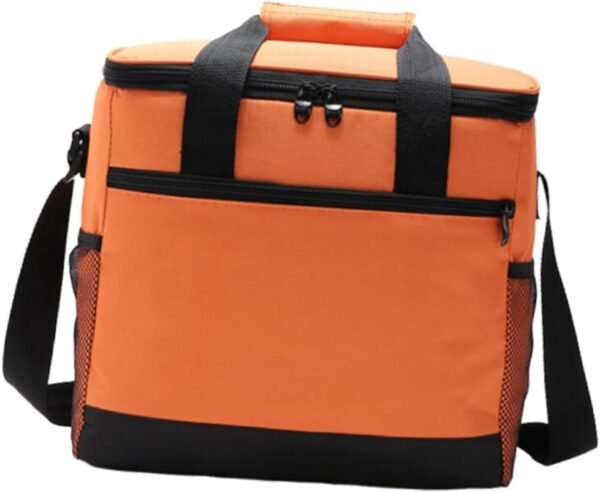 Food Storage Bag Cooler Lunch Heatable Hot Cooling Chiller Bag Tote Bag Reusable Shopping Bags Breastmilk Freezable Women Thermal Insulated Bags for Food Picnic Tote Orange