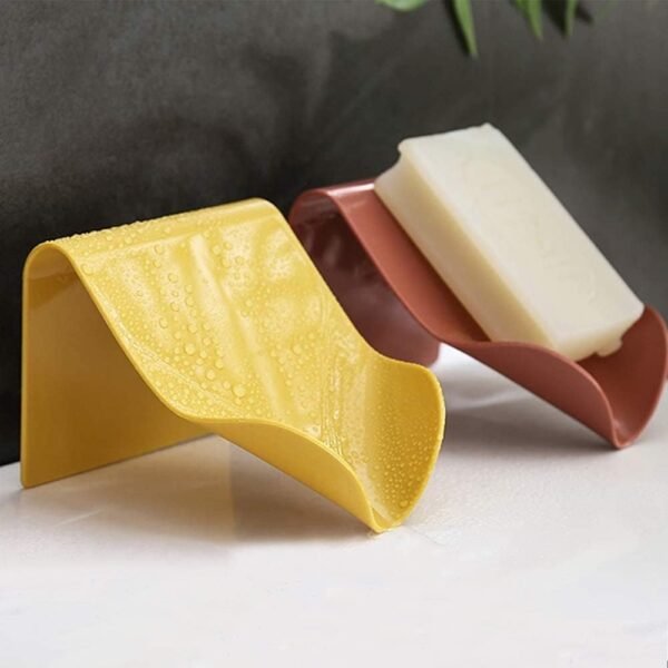 Soap Dishes for Bathroom, Simple Self Draining Bar Soap Holder Shower, 4 Pack Soap Saver, White, Blue, Brick Red, Yellow (4, White+Blue+Yellow+Red) - Image 4