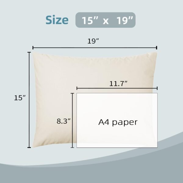 USlixury Buckwheat Pillow with Organic Pillowcase - Adjustable Buckwheat Hull Pillow, Buckwheat Pillows for Sleeping with Firm Support, Buckwheat Neck Pillow for Side Back Sleepers, 15"x19", Beige - Image 6