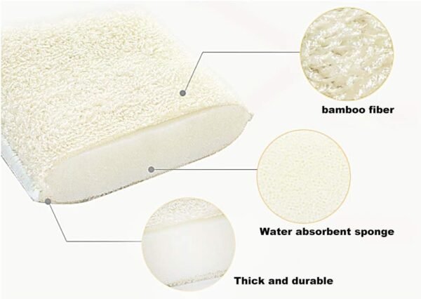 Natural Bamboo Sponges Kitchen Cleaning Sponges Dish Sponges Reusable Dish Washing Sponges Super Absorbent 6 Packs - Image 3