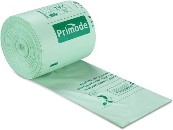 Primode Compostable Trash Bags, Food Scraps Yard Waste Bags,Extra Thick 0.71 Mil. ASTMD6400 Compost Bags Small Kitchen Bin Bags, Certified By BPI and TÜV AUSTRIA (3 Gallon) - Image 4