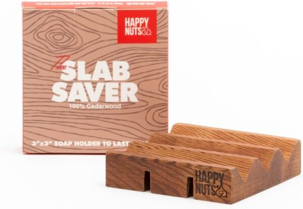 Happy Nuts Slab Saver Cedarwood Soap Holder Tray for Shower & Bathroom - Keep Your Bar Soap Dry & Fresh - Image 4