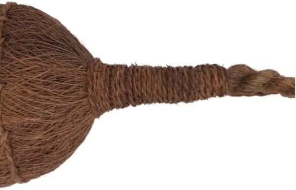 Palm Fiber Handheld Small Broom, Natural Bristle, Handmade Mini Fireplace Broom Brush - Image 7