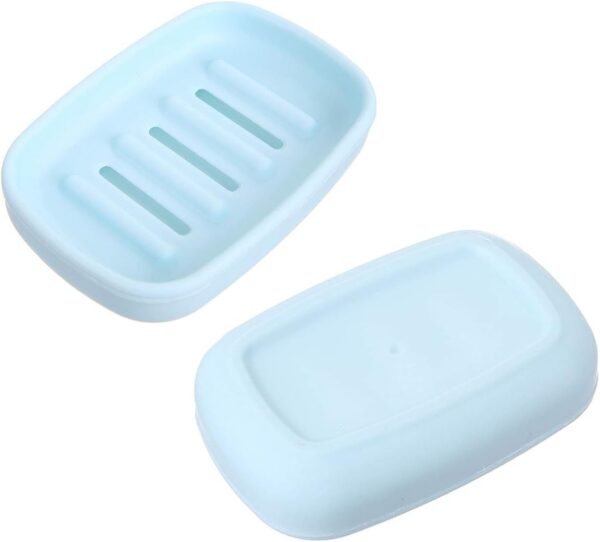 Onwon 4 Pieces Soap Dish with Drain Soap Holder BPA-Free Soap Saver, Slotted Design Can Exactly Let Soap Drain and Dry Naturally, Stop Mushy Soap, Extends Soap Life, Easy Cleaning - Image 3