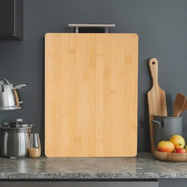 Stainless Steel Cutting Board & Wooden Cutting Boards For Kitchen - Large Cutting Board Reversible - Food Tray and Chopping Block for Meats, Vegetables, Cheese, Fruits. - Image 7