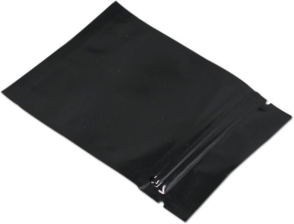 Mylar Bags for Zip Reusable Small Aluminum Foil Lock Package Bag Candy DIY Chocolate Coffee Nut Food Long Term Storage Zipper Lock Packaging Bag with Tear Notch (Black, 2.7x3.9 inch) - Image 4