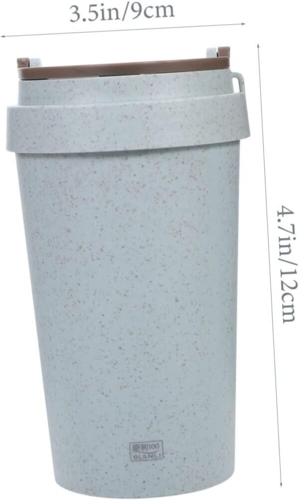 Straw Wheat Cups Tea Cup Insulated Coffee Mug Insulated Cup Mugs Travel Mug Reusable Coffee Cups with Lids Travel Coffee Mug Coffee Filters Insulated Mug Cup Holders Pp Blue - Image 2