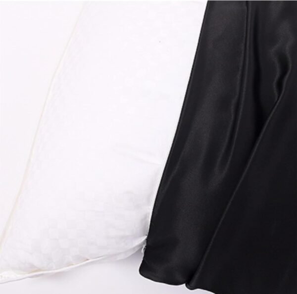 Organic Silk Pillowcase for Hair and Skin Made in USA, Black Silk Pillow Cases, 22 Momme Natural Mulberry Silk Pillowcase, Oeko-TEX Certified 100% Pure Silk, Anti Acne, 1 Pc 20"x26" (Standard, Black) - Image 3