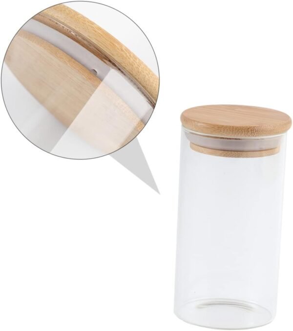 1pc Sealed Jar Lids Canister Airtight Jar Labels Clear Jar with Lid Rice Dispenser Clear Bins Vacuum Container Airtight Dry Food Storage Containers Candy Jar with Lid Bento Glass - Image 6