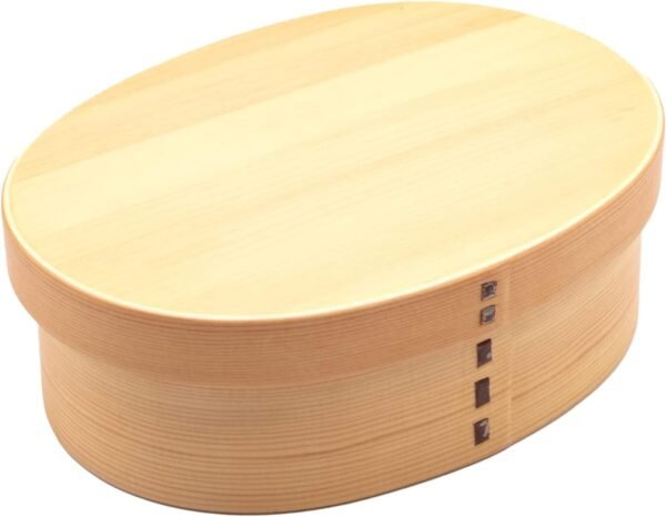 Bentowappa A-9-272274 Wooden Lunch Box, Approx. 7.1 x 5.1 inches (18 x 13 cm), Single Tier, Natural