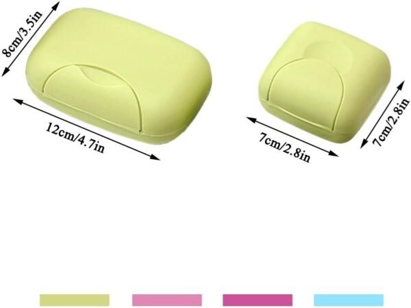 SITAKE 4 Pcs Travel Soap Case Holder Container, Portable Leakproof Soap Dishes with Lid for Shower Bathroom, Kitchen, Gym, Camping(2 Small + 2 Large) - Image 2