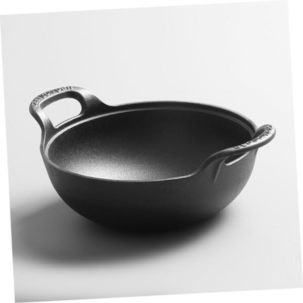 Outdoor Cast Frying Pan Chafing Dish Camping Cookware Griddle Pan Fondue Pot Old Frying Pot Outdoor Saucepan Iron Pots Camping Pot Hanging Pot for Cooking Black - Image 9