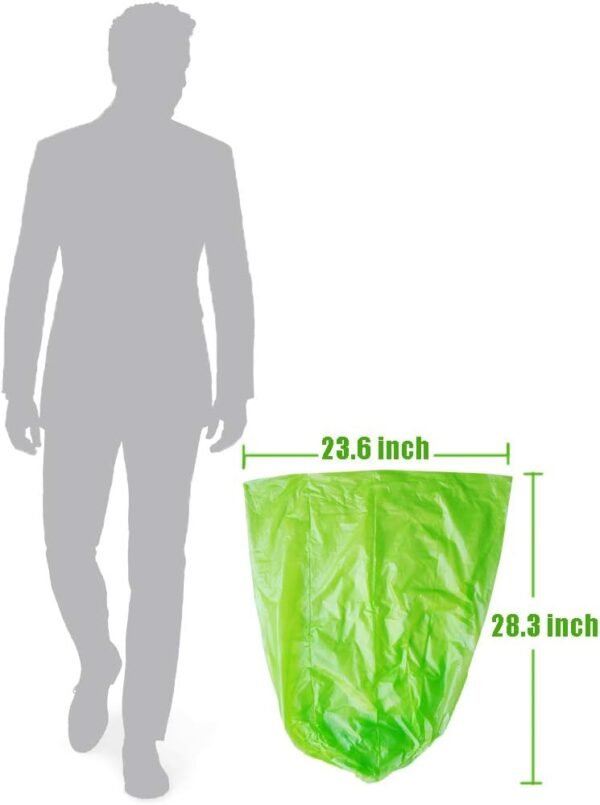 Trash Bags Biodegradable, Strong Rubbish Bags, Trash bags Recycling & Degradable Garbage Bags, Compostable Bags (Green, 13 Gallon) - Image 6