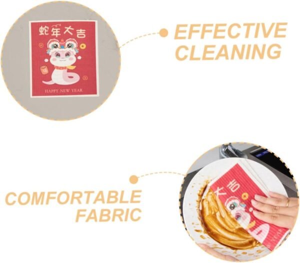 2pcs Super Absorbent Dish Cloths for Kitchen Cleaning Washing Dishes and Wiping Surfaces Multi-Purpose Cleaning Rags Dish Towels - Image 3