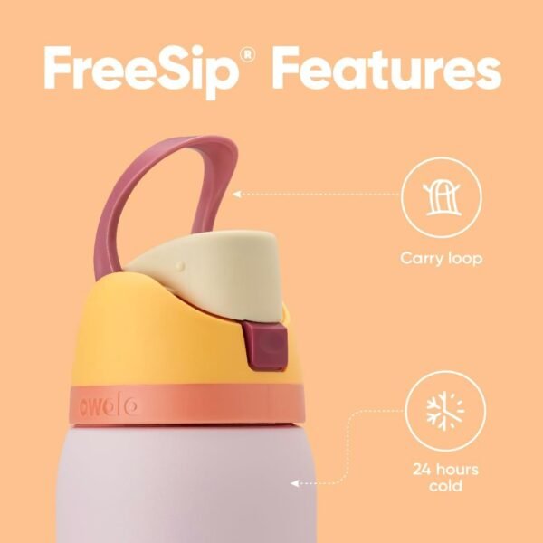 Owala FreeSip Insulated Stainless Steel Water Bottle with Straw for Sports and Travel, BPA-Free Sports Water Bottle, 32 oz, Candy Store - Image 3