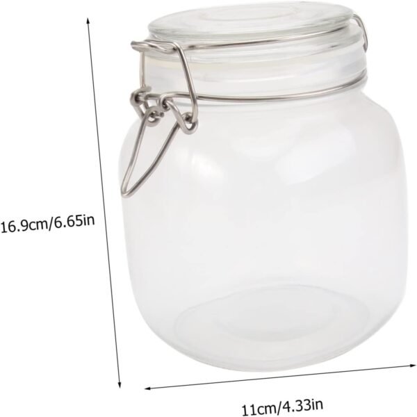 STOBAZA Glass Seal Jar Canister Balm Storage Containers with Lids Kit Bins Bar Tin Sealer Airtight Proofing Clear Mason Jar Lids with Spout Leak Mini Foil Bento Machine Sealed Sealing Cups - Image 2