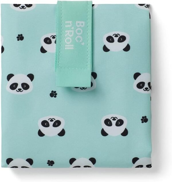 ROLL'EAT ® Boc'n'Roll Animals | Reusable Sandwich Bag | Sandwich Container | Eco Friendly Food Bag | Reusable and Washable Sandwich Wrap | Panda Design