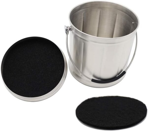 Abakoo 1.8 Gallon Compost Bin Container Kitchen Compost Bin, Compost Pail with Stainless Steel Lid, Countertop Kitchen Trash Can (includes totally 2 filters) - Image 4
