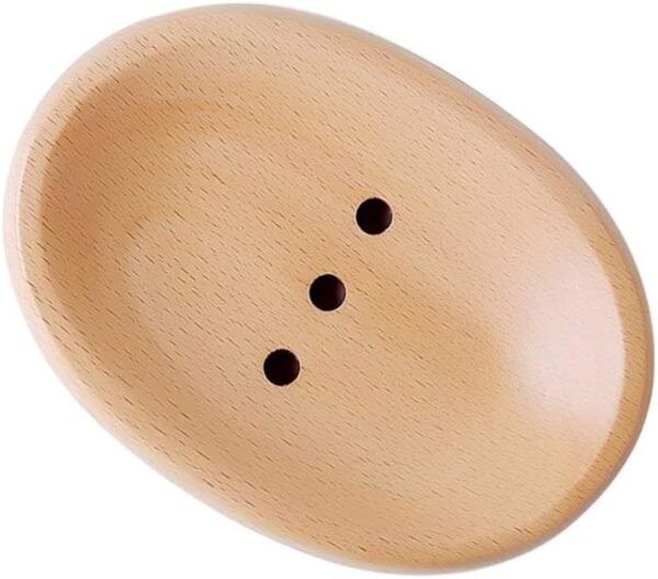 Cabilock Oval Shaped Soap Dish Soap Holder Round Soap Dish Soap Dish Drainer Holder - Image 3