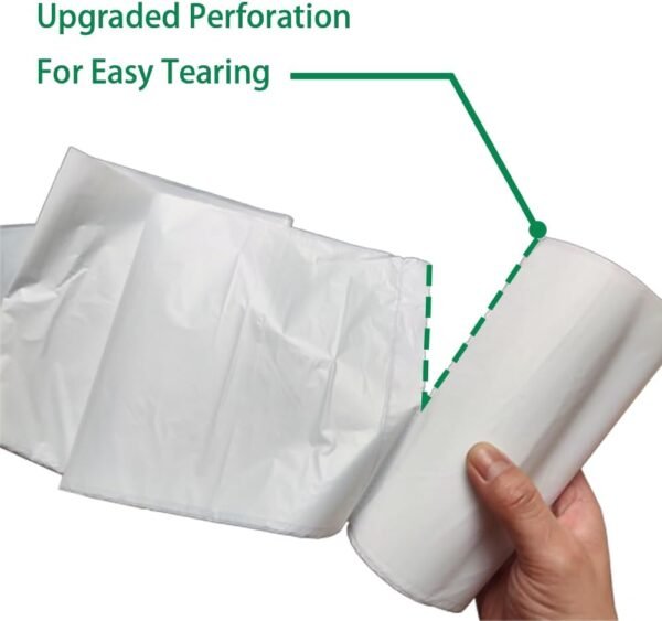 Biodegradable 8 Gallon Garbage Bags, Compostable Unscented Medium Ultra Strong Trash bags, White, 90 Count, Office, household, Kitchen Trash Bags - Image 2