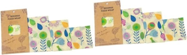 NOLITOY 6 Pcs Beeswax Food Wraps Beewax Wraps Paper Food Liners Oil Proof Wax Paper Food Wrapper Food Packing Paper Reusable Sandwich Bags Baking Wax Paper