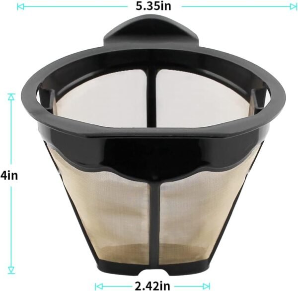 Replacement Parts 2pcs Cone Reusable Coffee Permanent Filters, Compatible with Ninja Coffee Maker CM305, CP301, CP307C,CM401 - Image 2