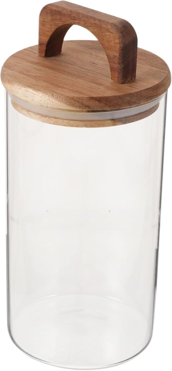 SECFOU Coffee Sugar Container Clear Food Canisters Meal Prep Containers with Lids Kitchen Canisters Cookie Containers with Lids Spice Jars with Labels Cereal Storage Containers Bins Glass