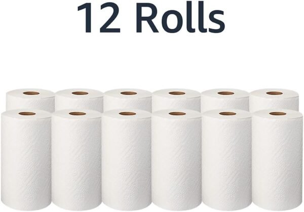 AmazonCommercial 2-Ply White Adapt-a-Size Kitchen Paper Towels (SOFI-054) | Bulk | Adapt-a-size | Individually Wrapped | FSC Certified |140 Towels per Roll (12 Rolls)(11 x 6 Sheet) - Image 3