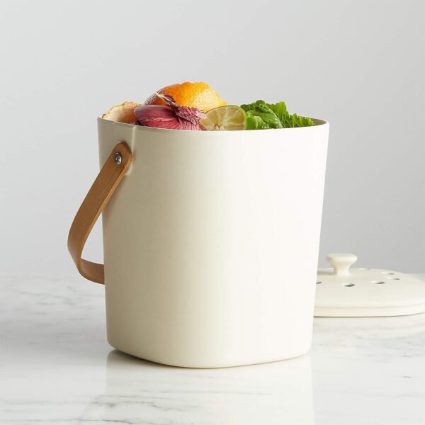 Bamboozle Countertop Compost Bin Kitchen | 1 Gallon | Odorless Composting Bin with Filters | Indoor Compost Bin with Lid | Plant Based Kitchen Composter for Food Scraps & Waste Recycling - Image 6