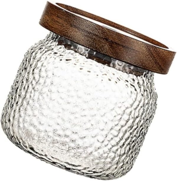 Glass Containers Bernardin Mason Jar Lids Coffee Pod Holder Jam Jars Coffee Bean Storage Sugar Container for Coffee Bar Rice Dispenser Cup Jar with Lid Flask Coffee Holder Wooden