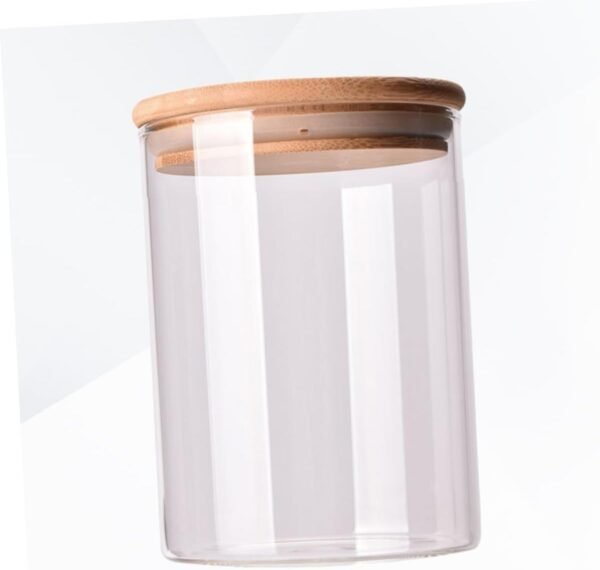 MAGICLULU Glass Tea Jar Storage Jar Lids Spices Seal Cup Bin Canister Balm Airtight Coffee Container Pantry Flour Storage Container Clear Sugar Container Jar Jars Spoon Mason Jar - Image 4