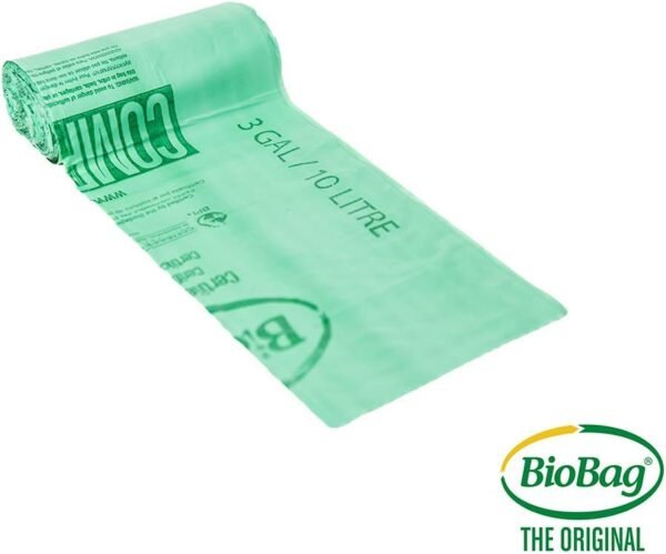 BioBag Premium Compostable Food Scrap Bags, 3 Gallon, 25 Count - Image 3