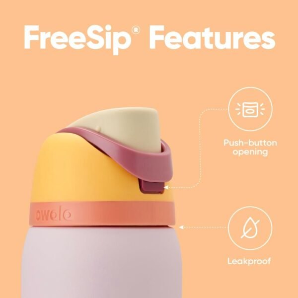Owala FreeSip Insulated Stainless Steel Water Bottle with Straw for Sports and Travel, BPA-Free Sports Water Bottle, 32 oz, Candy Store - Image 4