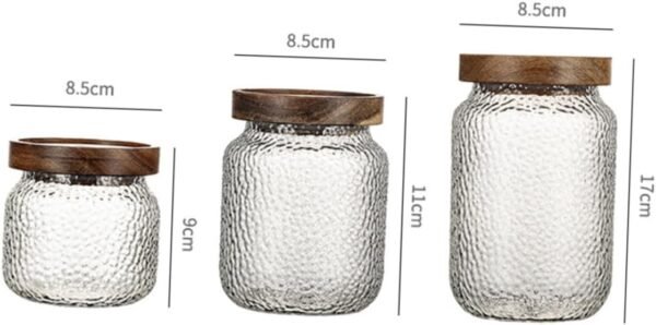 Glass Containers Bernardin Mason Jar Lids Coffee Pod Holder Jam Jars Coffee Bean Storage Sugar Container for Coffee Bar Rice Dispenser Cup Jar with Lid Flask Coffee Holder Wooden - Image 2