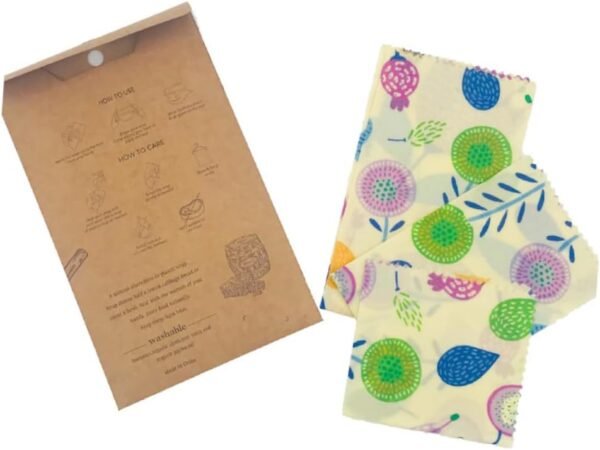 STOBAZA 6 pcs beeswax wrap reusable food wrap food wrapper food storage wrap beeswax food wraps Beewax Food Wraps Food Preservation Cloths Beewax Wraps sandwich - Image 5
