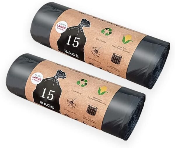 Portable Toilet Bags, 30 Count 8 Gallon Thickened Compostable Trash Bags, 5 Gallon Bucket Liner, 30 Liter Camping Toilet Bags for Car Travel Outdoors, Long Trips, Boating.Emergency Toilet Bag for Car