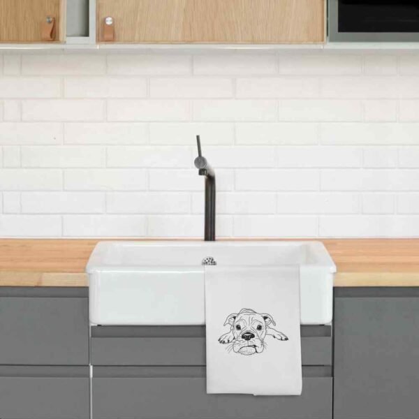 Azeeda 'Grumpy Boxer Dog' White Cotton Tea Towel/Dish Cloth (TW00020363) - Image 4