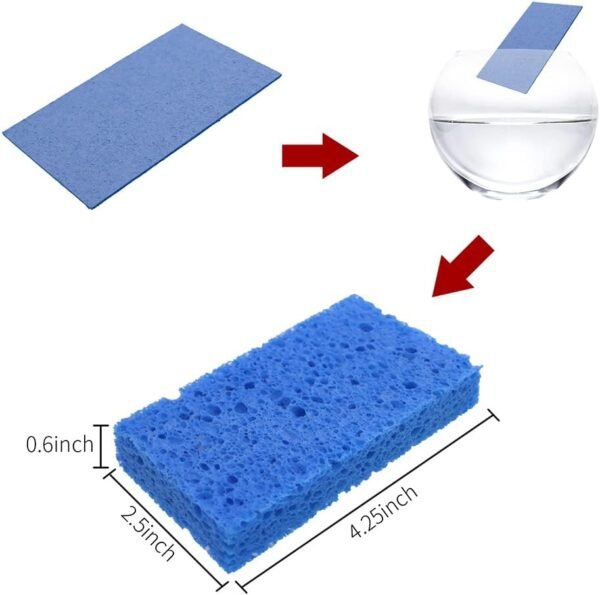DGQ 12 Packs Compressed Cellulose Sponges Natural Kitchen Sponges Multicolor Non Scratch Scrub Sponges Dish Sponges Bathroom Sponges Cleaning Sponge - Image 2
