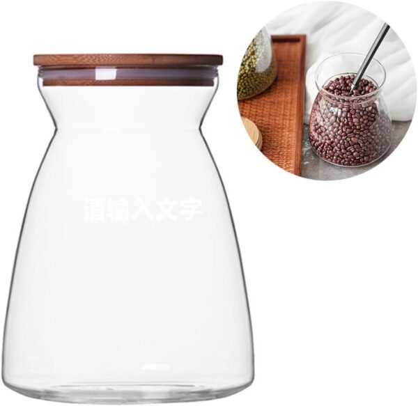 Sealed Canisters Jars Airtight Candy Sugar Bowls with Lid Bin Dinnerware Cookie Jar Food Containers with Lids Clear Snack Electric Food Storage Containers Flour Container Wooden - Image 6