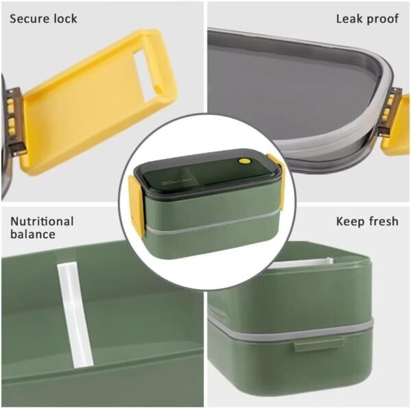 NatraProw Bento Box Lunch Box Set for Adults, Leak Proof, Portion Control, Microwave Safe, BPA Free, Durable Polypropylene - Image 5