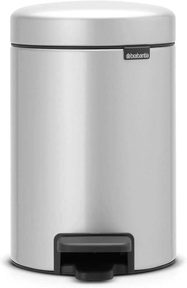 Brabantia 113260 Pedal Bin Newicon with Plastic Inner Bucket, Metallic Grey - 3 L